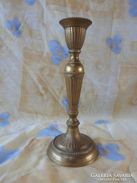 Heavy copper table candlestick