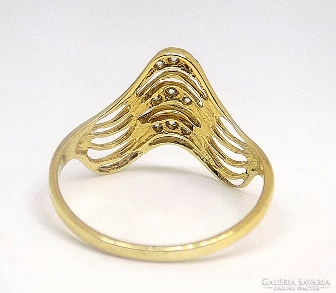 Gold ring with stones (zal-au93357)