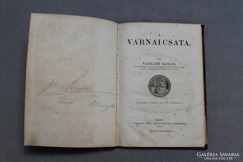 Vaszary Kolos: The Battle of Varna, 1864 antique book!