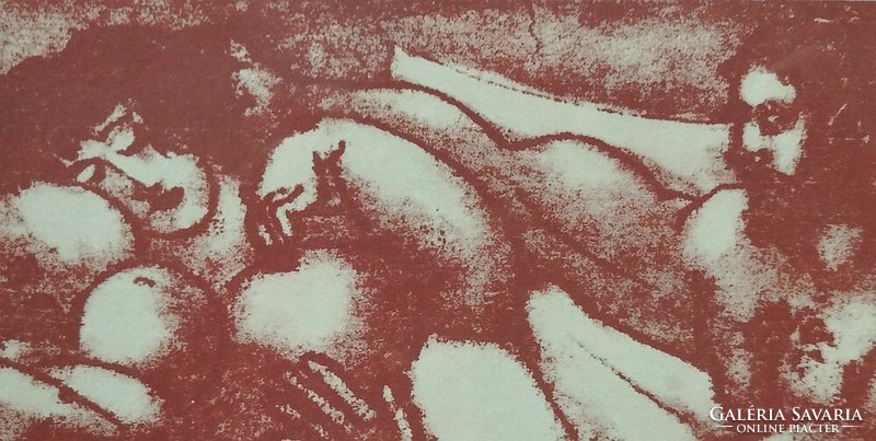 Amerigo Tot: Szerelmesek -1. - szignózott szitanyomat 1984-ből