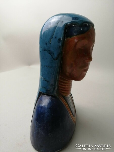 Marked ceramic bust