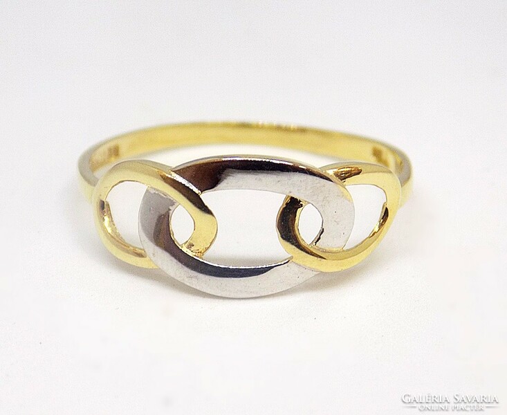 Sárga-fehér arany  gyűrű (ZAL-Au109374)