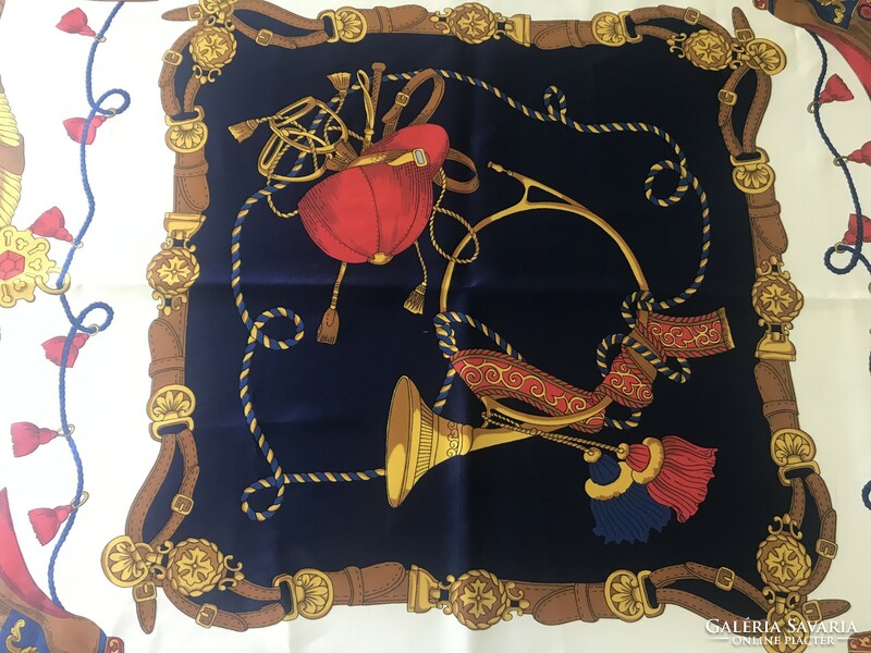 Hatalmas francia kendő, Pier Olivier márka, 89 x 89 cm