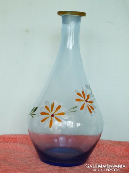Flower glass vase or wine bottle