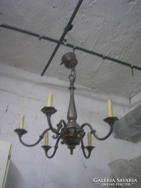 N 37 antique bronze now only four-arm monumental extra rare chandelier for sale