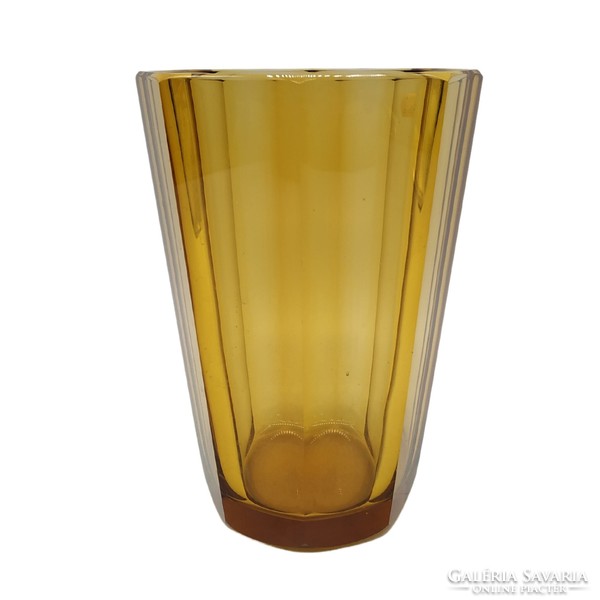 Moser borostyánsárga váza - M967