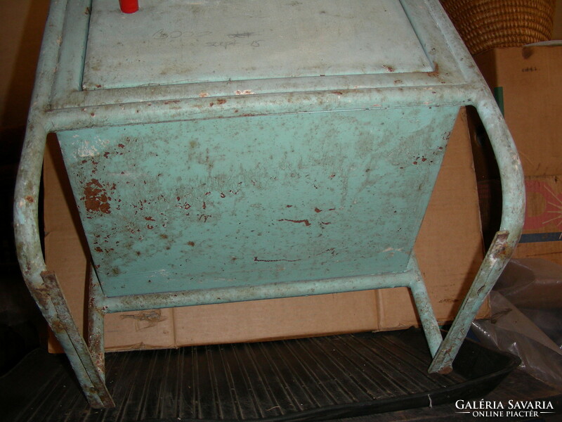 Old hospital iron bedside table