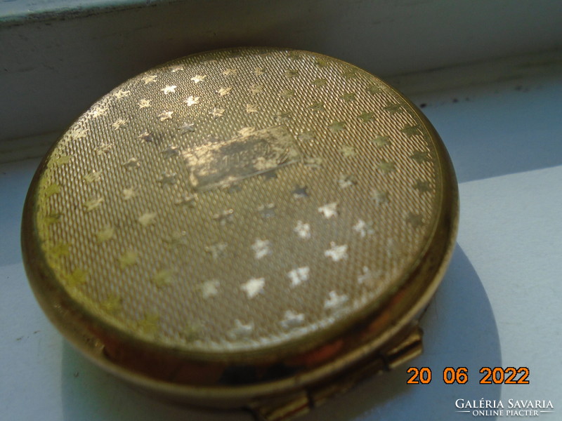 Repülő vadkacsával zománcozott fedelén, aranyozott angol STRATTON vintage pilula doboz