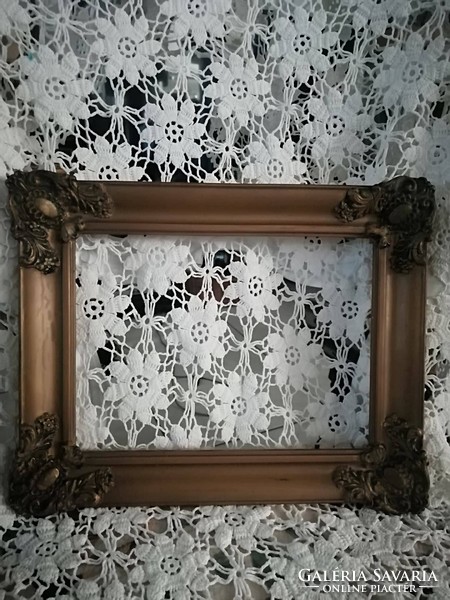 Antique baroque blonde frame 30 cm x 25 cm