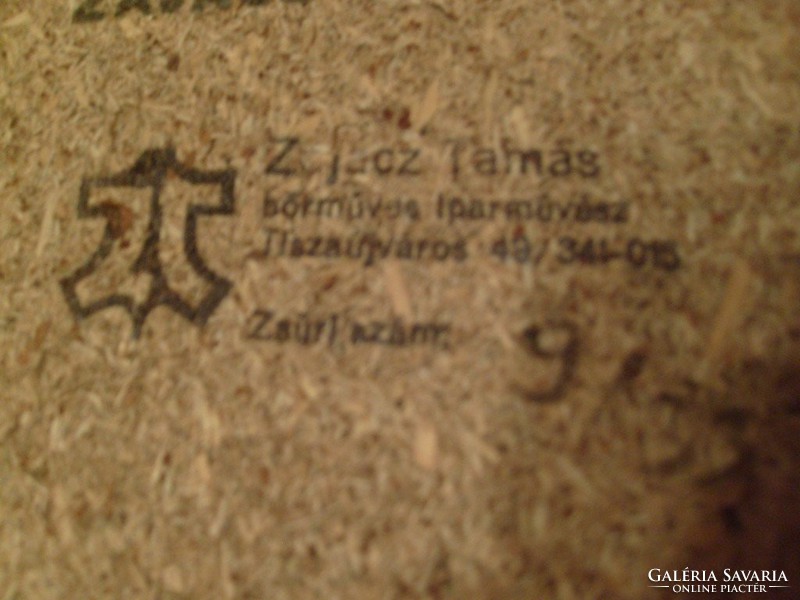 E10 industrial artist Tamás Zajácz's skin painting as a gift, embossed Socrates marked, with juried invoice