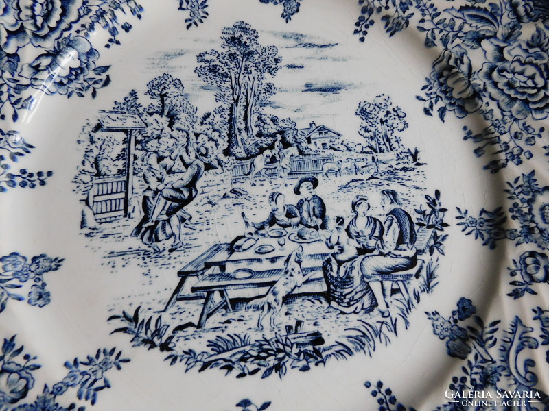 Luneville antik jelenetes francia fajansz tányér (1889)