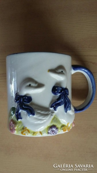 Ceramic mug with 2 geese