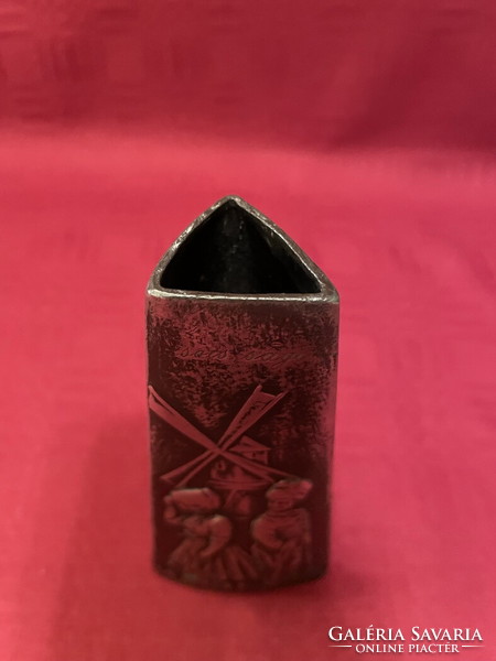 Old small tin vase
