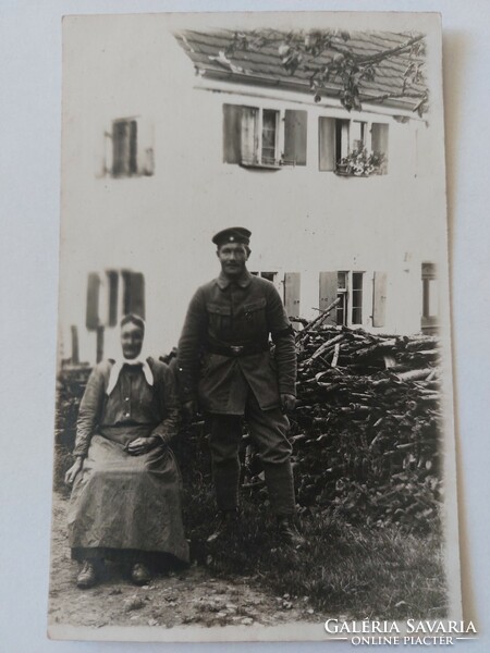 Régi képeslap fotó levelezőlap katona
