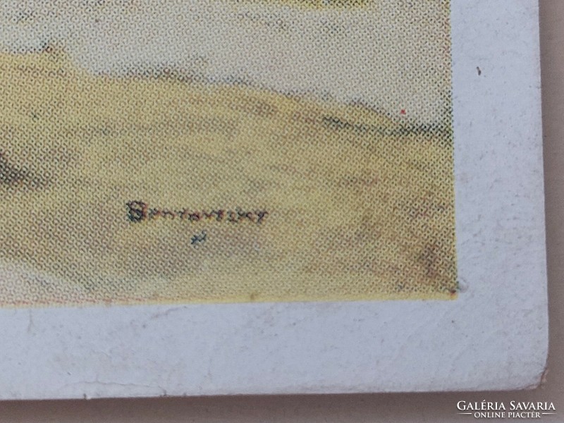 Régi lovas képeslap művészeti levelezőlap Benyovszky Pányvavető