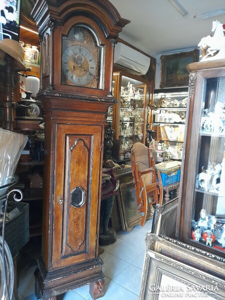 Antique Viennese Baroque xvii. End of the century, standing clock with half strike. 215 cm.