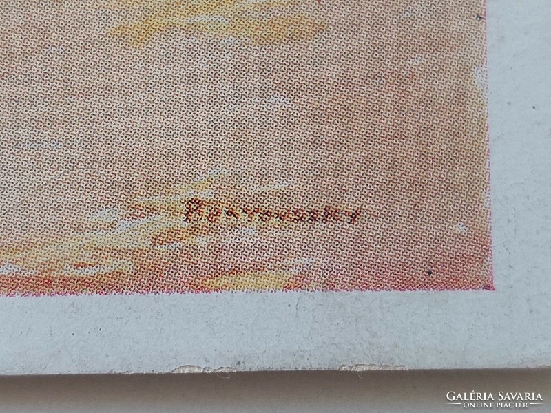 Régi lovas képeslap művészeti levelezőlap Benyovszky Lóvásár