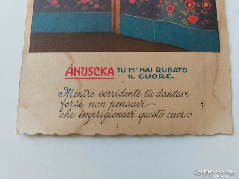 Old Italian postcard anuscka kidnapped my heart with a printed postcard with inscriptions