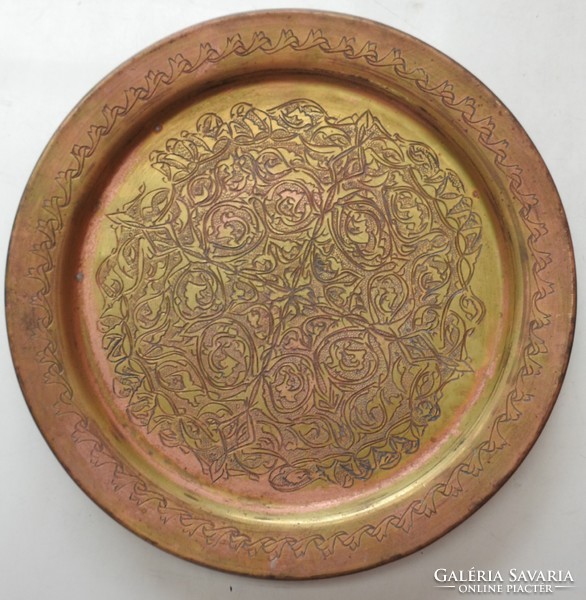 Applied art engraved copper wall plate