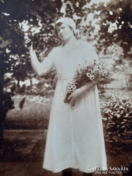 Régi női fotó vintage Simonyi Lajos fényképész Szeged fénykép hölgy