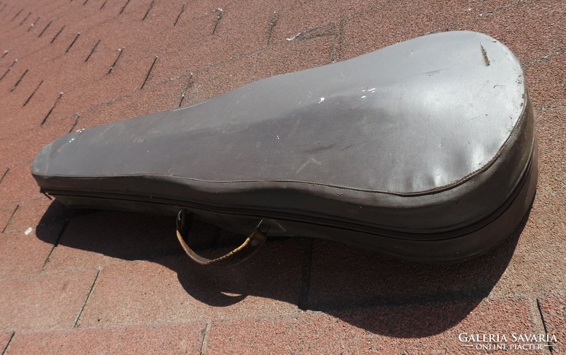 Antique violin case with leather outer cover