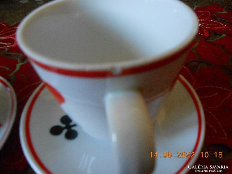 Zsolnay french card pattern coffee cup