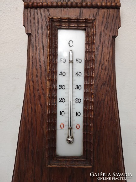 Antique art deco wall thermometer barometer operating 431 5495