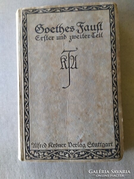 Goethe: Faust ( Erster und zweiter Teil) c. német nyelvű antik könyve eladó!