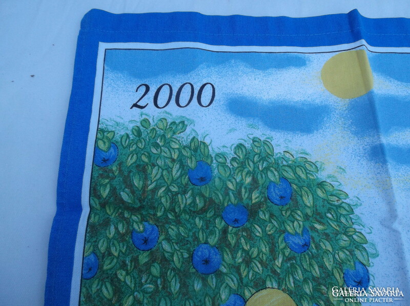 Textil - 2000  - NAPTÁR - 63 x 42 cm - LENVÁSZON - NEM HASZNÁLT