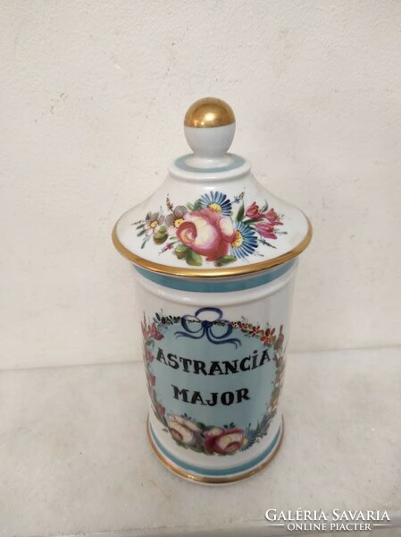 Antique pharmacy jar painted with white porcelain inscription medicine pharmacy medical device 151 5500