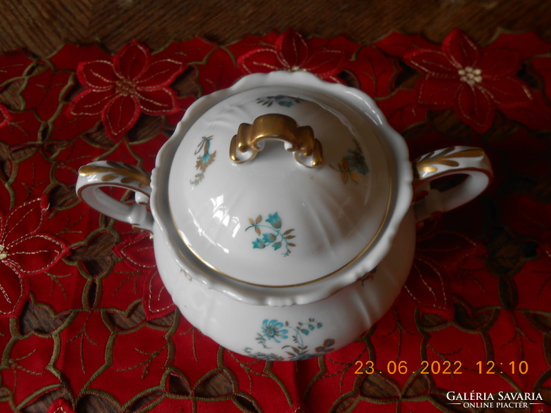 Zsolnay antik cukortartó, teás