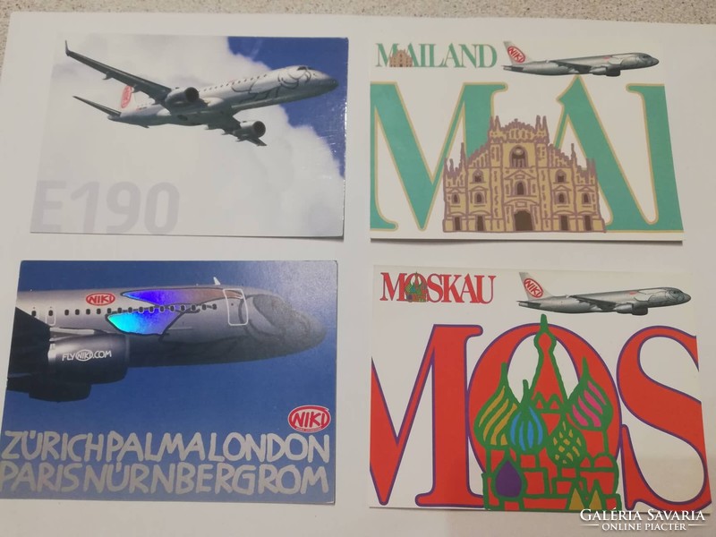 Repülőgépes képeslapok 4 db