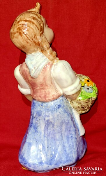 Beautiful ceramic statue of little girl H. Mariamer, florist