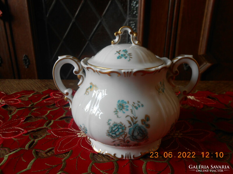 Zsolnay antique sugar bowl with tea