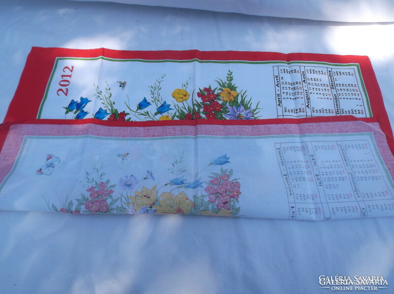 Textile - 2012 - calendar - 58 x 44 cm - linen - not used