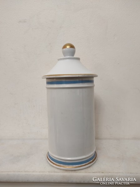 Antique pharmacy jar painted with white porcelain inscription medicine pharmacy medical device 601 5503