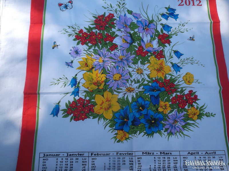 Textile - 2012 - calendar - 58 x 44 cm - linen - not used