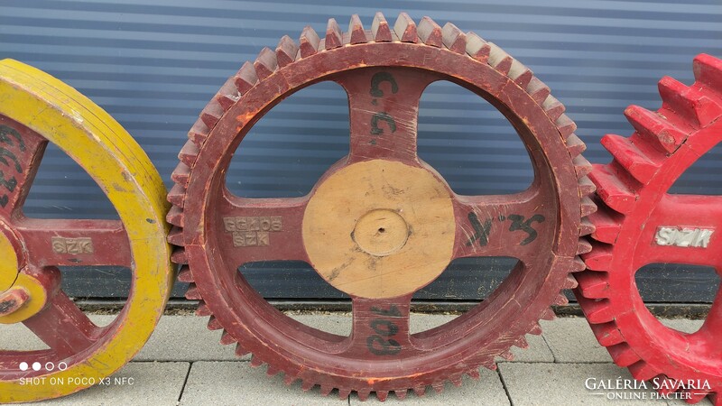 Vintage loft design industrial large size industrial wood gear positive mold 4 pieces piece price