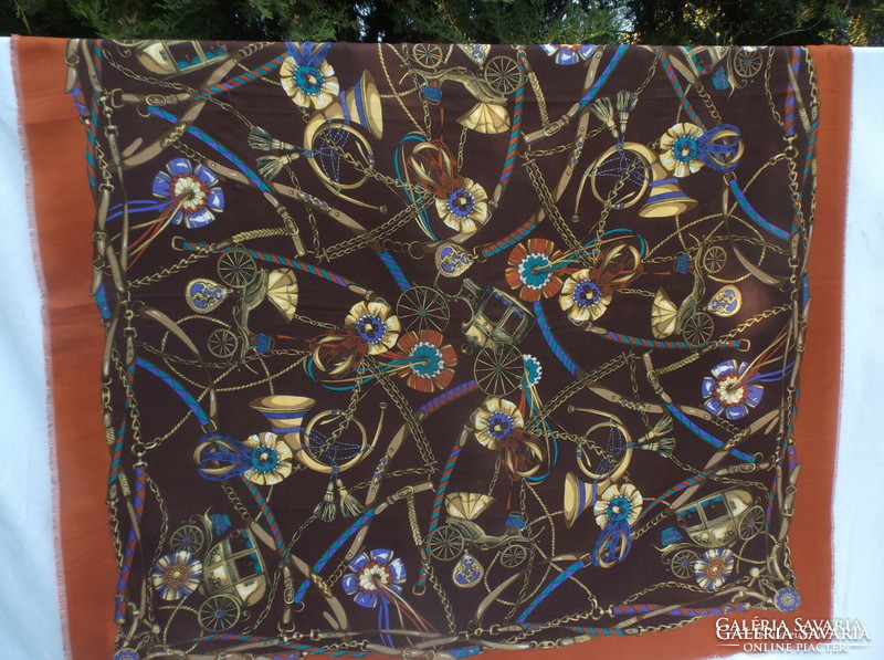 Shawl - 115 x 115 cm - cotton - vintage - Austrian - even as a tablecloth - flawless