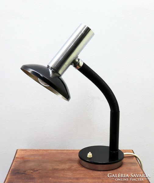 Rare retro lamp in black and chrome