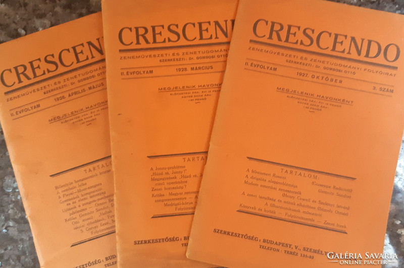 Crescendo - a journal of music and musicology - 4 issues in 3 booklets - rare !!