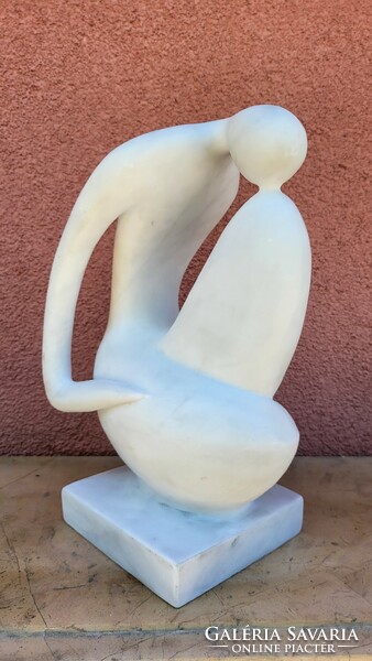 Artistic abstract french marble sculpture
