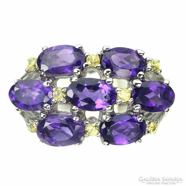 59 And unique genuine amethyst 925 silver ring