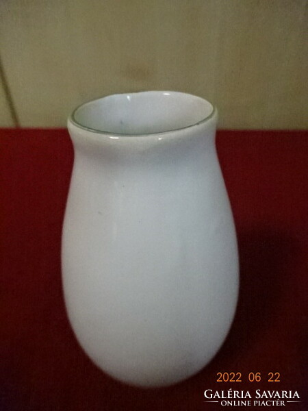 Bodrogkeresztúr glazed ceramic vase with Győr inscription. He has! Jókai.