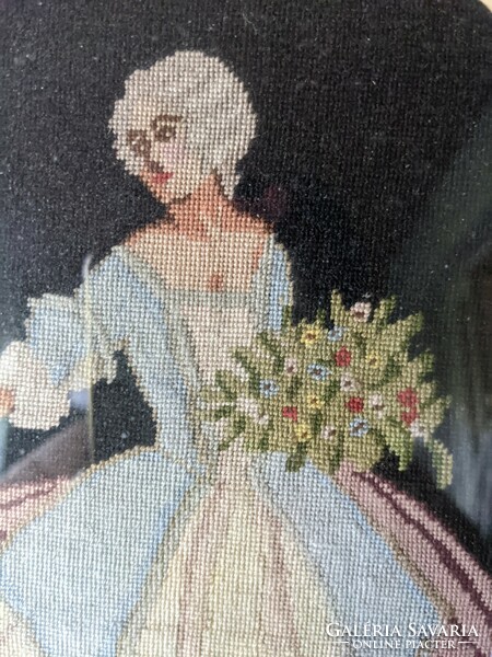 Antique needle tapestry image