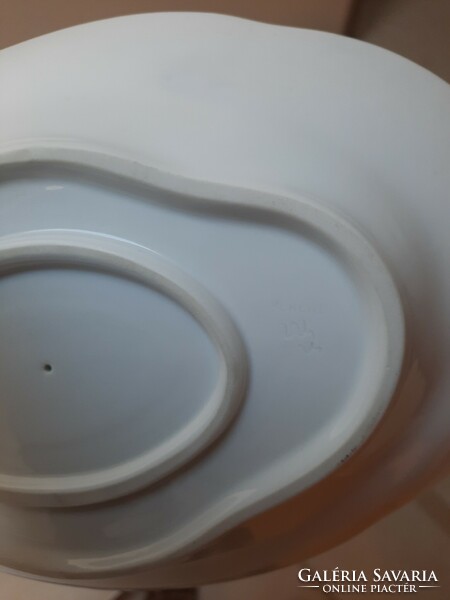 Bowl of white Herend porcelain sauce + saucer