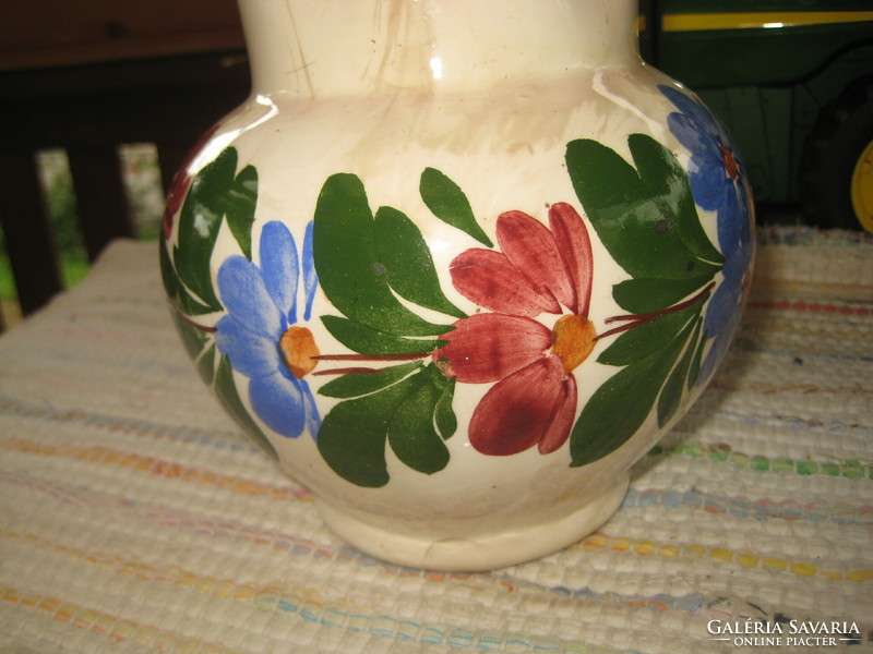 Granite, beautiful hand-painted jug 20 cm