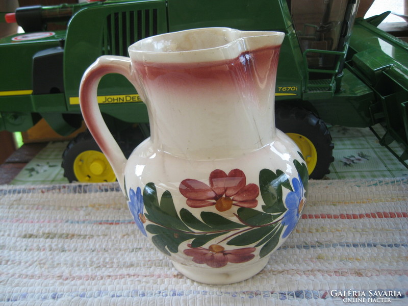 Granite, beautiful hand-painted jug 20 cm