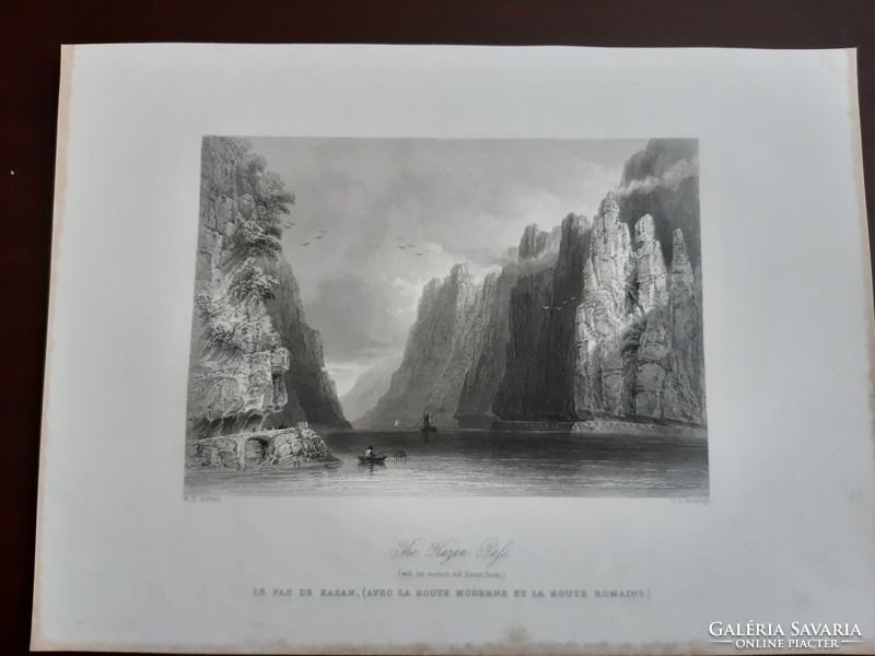Cca 1840 Bartlett, William Henry (1809-1854): Kazán-szoros, acélmetszet