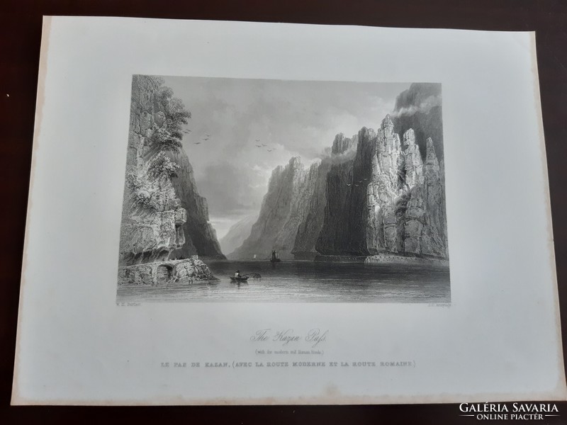 Cca 1840 Bartlett, William Henry (1809-1854): Kazán-szoros, acélmetszet